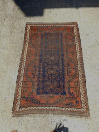 Antique Balouchi Rug Rare 2.  10 X 4.  7 Baluchi Lovely Carpet Ca 1875 Collector 