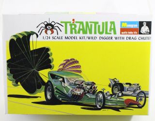 Trantula Wild Fuel Drag Coupe W/ Chute Vintage Monogram 1:24 Model Kit Pc190