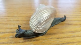 Antique Art Nouveau Wmf Pewter Snail Paper Weight / Decorative Piece