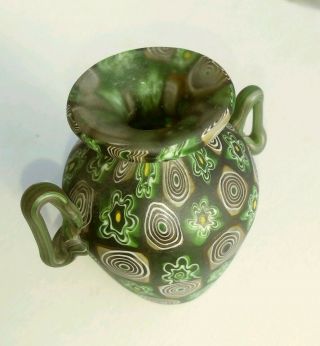 Antique Millefiori Fratelli Toso Miniature Bud Glass Vase 6