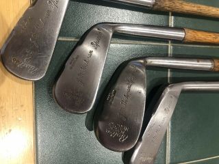 Antique Hickory Golf Clubs A Matched Small Set Of Playable Rustless Irons Lovely 2
