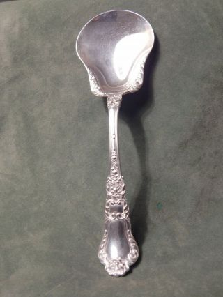 Gorham Baronial - Old Sterling Silver 7 - 1/2 " Vegetable/berry Spoon No Mono 3549