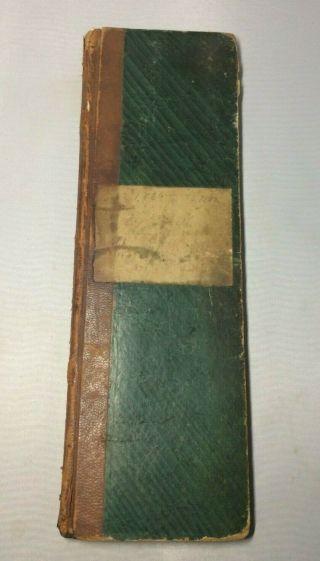 Antique Handwritten Ledger Personal Diary Book Of Silas Brewster 1869 - 77 Farmer