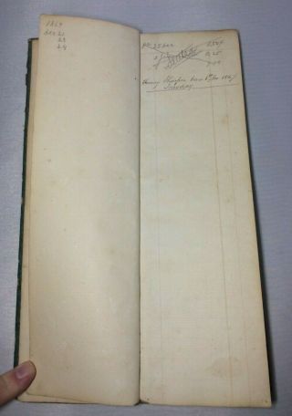 Antique Handwritten Ledger Personal Diary Book of Silas Brewster 1869 - 77 Farmer 5