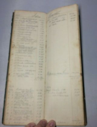 Antique Handwritten Ledger Personal Diary Book of Silas Brewster 1869 - 77 Farmer 8