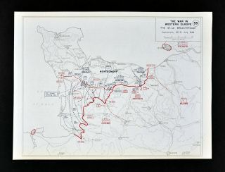 West Point Wwii Map Normandy Battle Of Saint Lo Breakthrough Bradley Montgomery