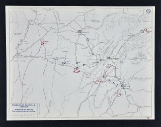 West Point Civil War Map Nashville Franklin Chattanooga Atlanta Battles Sherman