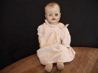 Vintage Doll Baby Eyes Open - Close Soft Plastic Eye Lashes Poor