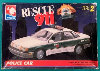 Amt/ertl 1/25 Scale Ford Taurus Police Car Model Kit Rescue 911 Tv Show