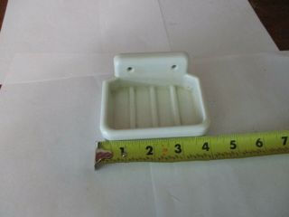 Vintage Porcelain White Wall Mount Soap Dish Holder