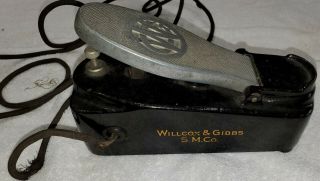 WILLCOX & GIBBS Electric Sewing Machine Base,  Pedal,  & Box 5