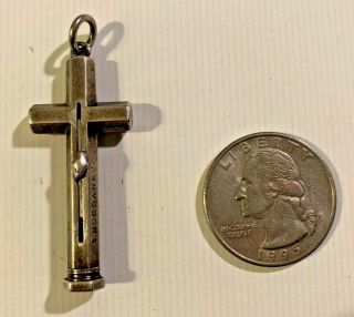 S.  Mordan & Co London Silver Miniature Cross For Propelling Pencil