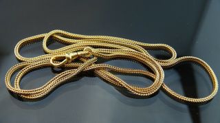 Antique Gold Filled Pocket Watch Double Slide Chain Fob/necklace 28inches
