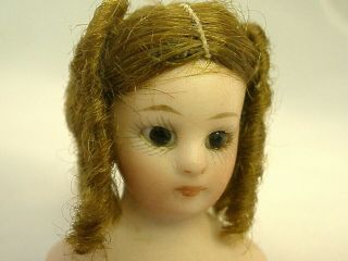 Antique German Bisque Doll Head Simon Halbig S & H Glass Eyes 7