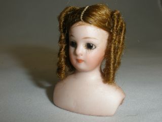 Antique German Bisque Doll Head Simon Halbig S & H Glass Eyes 8