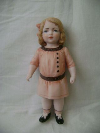 Porcelain Hand Painted/crafted America Blond Girl Doll 1940 