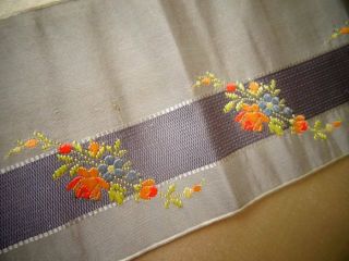 A 19th Century French Lyon Silk Floral Brocade Sash Ribbon (a)