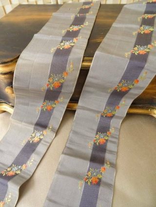 A 19th Century French Lyon Silk Floral Brocade Sash Ribbon (A) 2