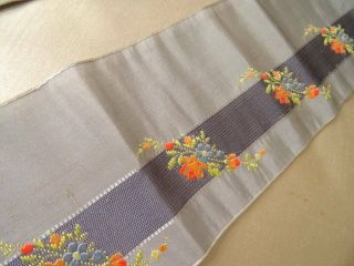 A 19th Century French Lyon Silk Floral Brocade Sash Ribbon (A) 4