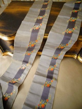 A 19th Century French Lyon Silk Floral Brocade Sash Ribbon (A) 8