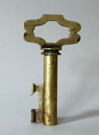 Rare Carl Aubock ' Key ' Brass Corkscrew/Bottle Opener? Austria c.  1932 3