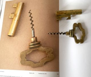 Rare Carl Aubock ' Key ' Brass Corkscrew/Bottle Opener? Austria c.  1932 6