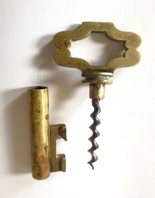 Rare Carl Aubock ' Key ' Brass Corkscrew/Bottle Opener? Austria c.  1932 7