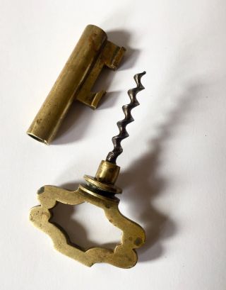 Rare Carl Aubock ' Key ' Brass Corkscrew/Bottle Opener? Austria c.  1932 8