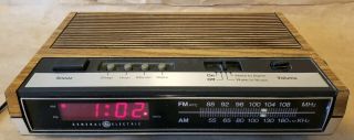 Vintage GE General Electric Digital Alarm Clock Radio 7 - 4630D Red Number LED D2 2