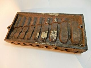 Antique Cast Iron Fishing Lead Weight Sinker Mold,  Fisherman 