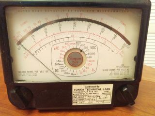 Vintage Simpson Model 269 Sensitive Volt - Ohm Micrometer Microammeter Multimeter 2