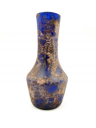 Rare Large Roman Ca.  100 Ad Cobalt Blue Glass Tall Jar - Rare - R579