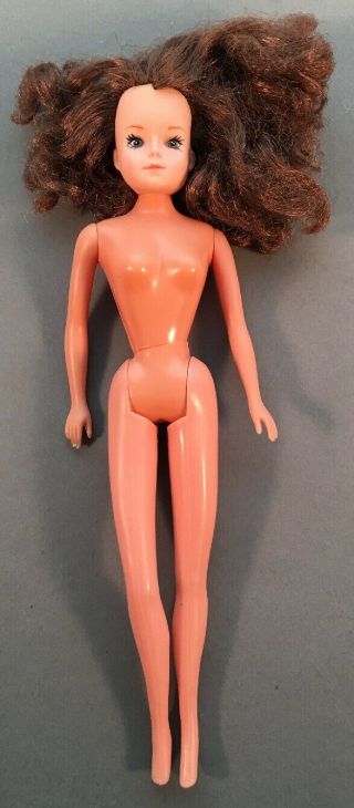 Vintage Tong Fashion Doll Barbie Clone 11” Brunette Hair Nude Twists At Waist