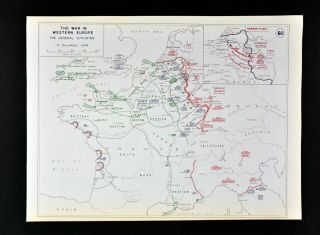West Point Wwii Map Battle Of Aachen Belgium Germany Dec 15,  1944 German Counter