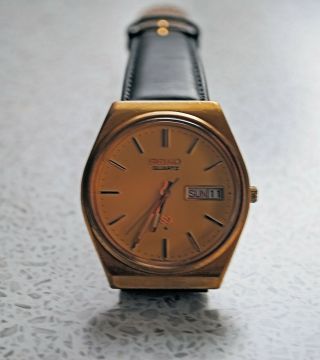 For A Vintage Seiko Quartz Watch In Gold Plate