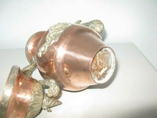 Antique Tibetan Copper with Silver brass ceremonial Dragon ewer/teapot. 2