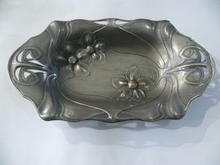 Antique Wmf German Art Nouveau Silver Plated Oblong Bowl
