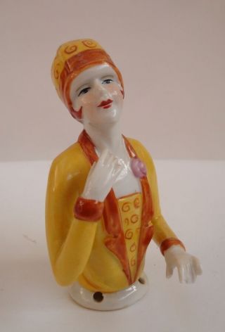 Half doll Figurine Mata Hari Sexy Half Doll Pincushion Arms Away Art Deco Style 2