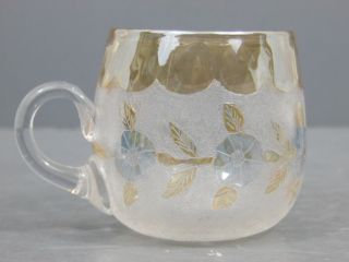 Antique First Grind Cornflower Decoration England Pomona Punch Cup 1885