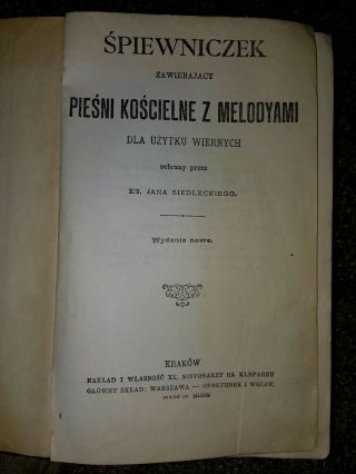 Piesni Koscielne Z Melodyami PRE - VATICAN II CATHOLIC ANTIQUE POLISH 2