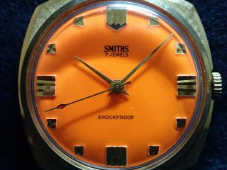 Smiths Unusual Dial Gents Vintage Wristwatch Circa Late 1960`s