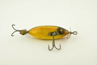 Vintage Heddon Glass Eye 140 Sos Flap Rig Antique Fishing Lure Et1