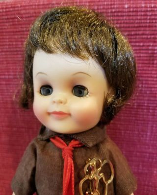 Vintage Girl Scout Brownie Doll,  8 Inches,  Effanbee 1965