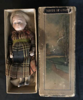 Vintage Antique All Bisque German Mignonette 6” Doll 2