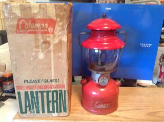 Vintage/antique Coleman Gas Lantern,  Model 200a Red,  Sunshine Night,  - 12 - - 1956