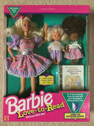 1992 Love To Read Barbie Doll Limited Edition Deluxe Gift Set 10507