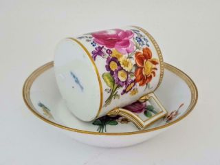 Antique 18th Century Meissen Marcolini Period Floral Cup & Saucer 1774 - 1815 7