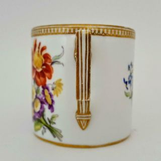 Antique 18th Century Meissen Marcolini Period Floral Cup & Saucer 1774 - 1815 8