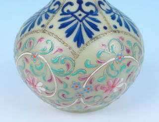 Antique Signed Bohemian Persian Islamic Enamel Glass Vase Moser Harrach or Webb 3