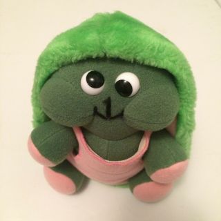 Vintage 1984 R Dakin Turtle In Diaper Removable Shell Plush Toy Crazy Eyes